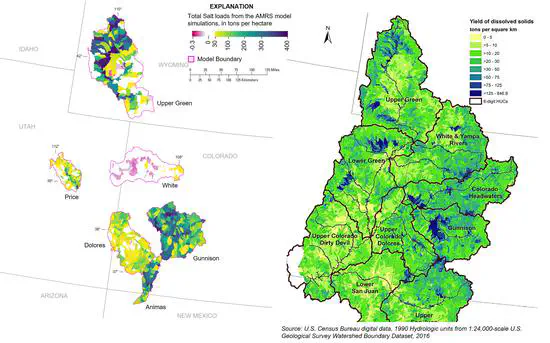 Assessment of Water, Salt, Fire and Land Management in Colorado River Basin using APEX